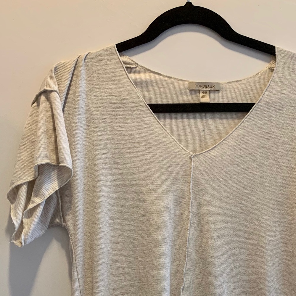 Anthropologie t-shirt, boho cream